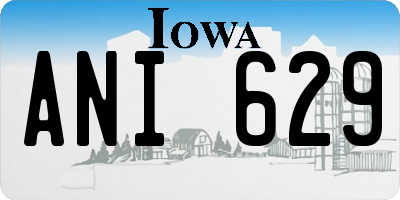 IA license plate ANI629