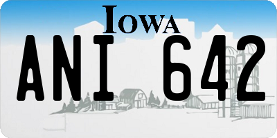 IA license plate ANI642