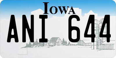 IA license plate ANI644