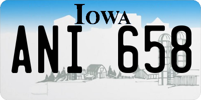 IA license plate ANI658