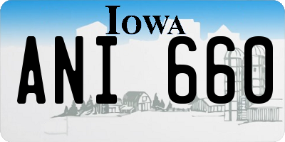 IA license plate ANI660