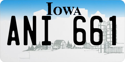 IA license plate ANI661