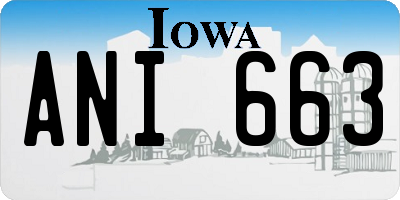 IA license plate ANI663