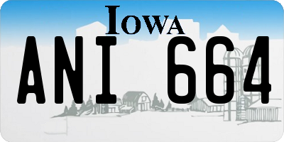 IA license plate ANI664