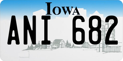IA license plate ANI682