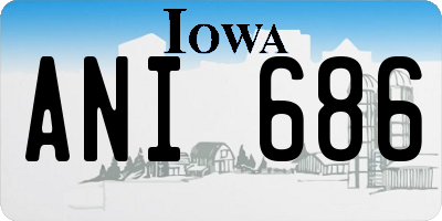 IA license plate ANI686