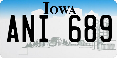 IA license plate ANI689