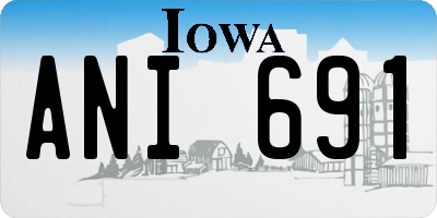 IA license plate ANI691