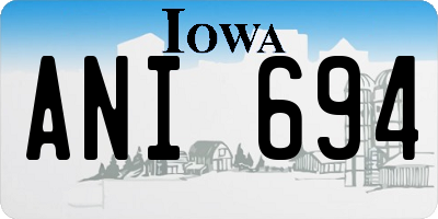 IA license plate ANI694