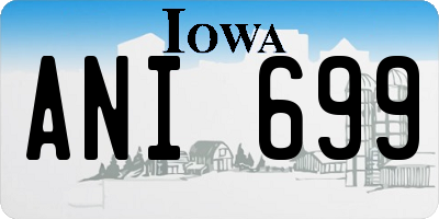 IA license plate ANI699