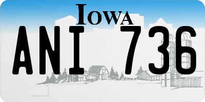 IA license plate ANI736
