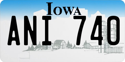 IA license plate ANI740