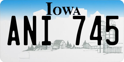 IA license plate ANI745