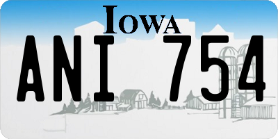 IA license plate ANI754