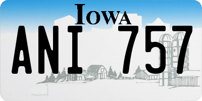 IA license plate ANI757
