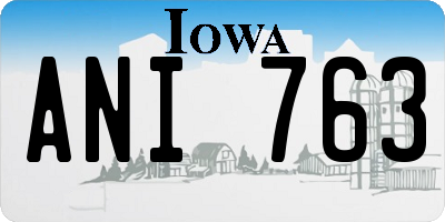 IA license plate ANI763