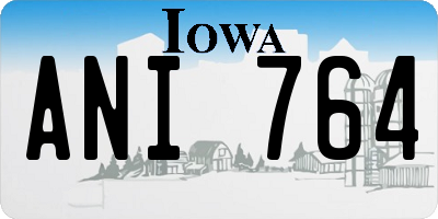 IA license plate ANI764