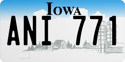 IA license plate ANI771