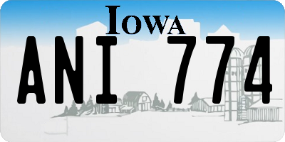 IA license plate ANI774