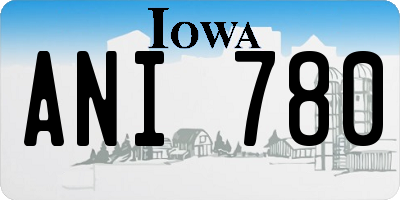 IA license plate ANI780