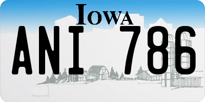 IA license plate ANI786