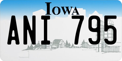 IA license plate ANI795