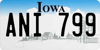 IA license plate ANI799