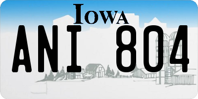 IA license plate ANI804