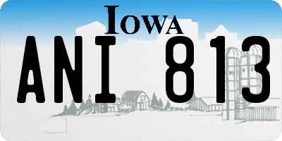 IA license plate ANI813