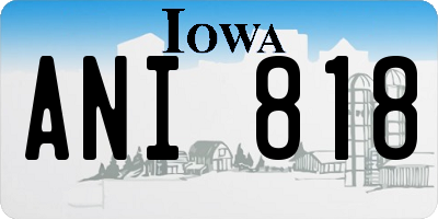 IA license plate ANI818