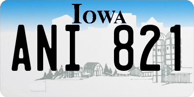 IA license plate ANI821
