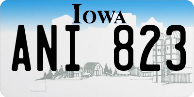 IA license plate ANI823
