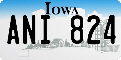 IA license plate ANI824