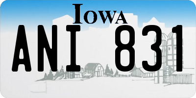 IA license plate ANI831