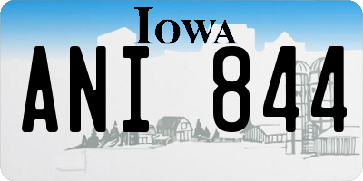IA license plate ANI844
