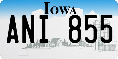 IA license plate ANI855