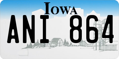 IA license plate ANI864