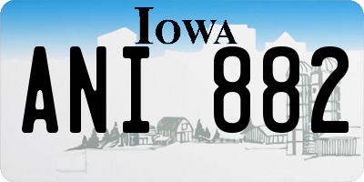 IA license plate ANI882
