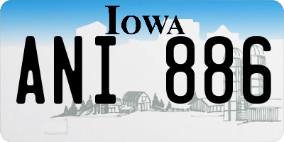 IA license plate ANI886