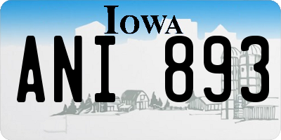 IA license plate ANI893