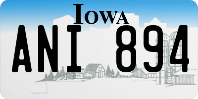 IA license plate ANI894
