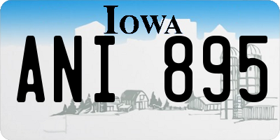 IA license plate ANI895