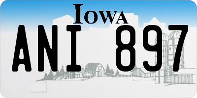 IA license plate ANI897
