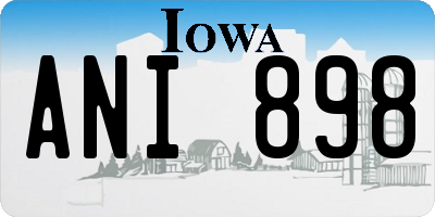 IA license plate ANI898