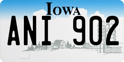 IA license plate ANI902