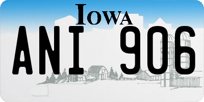 IA license plate ANI906