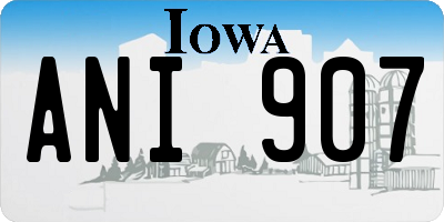 IA license plate ANI907