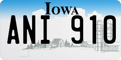 IA license plate ANI910