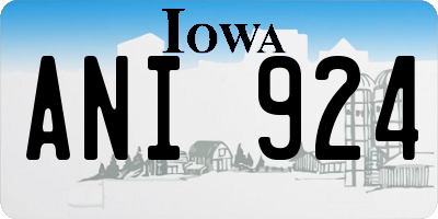 IA license plate ANI924
