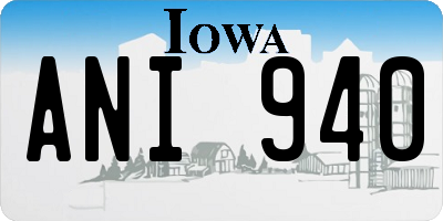 IA license plate ANI940
